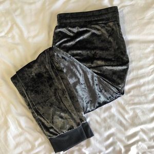 Dark Gray Velvet-y Sweat Pants